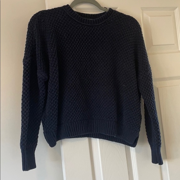Madewell Navy Chunky Knit Sweater - Picture 1 of 3